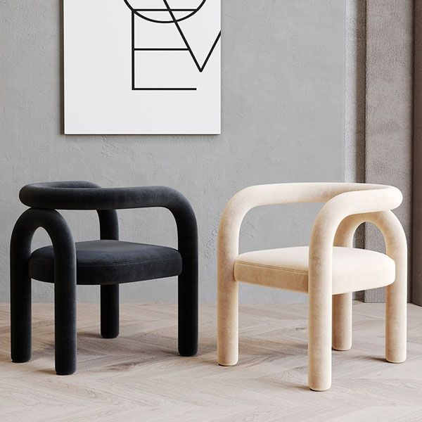 Contemporary Upholstered Side Chairs Open Back Side Chair for Home