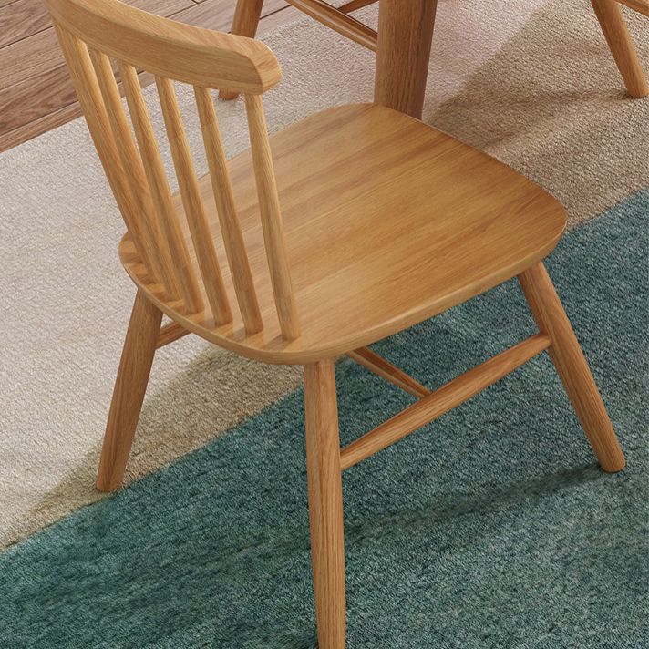 Modern Style Solid Wood Dining Set with Rectangle Shape Table and 4 Legs Base