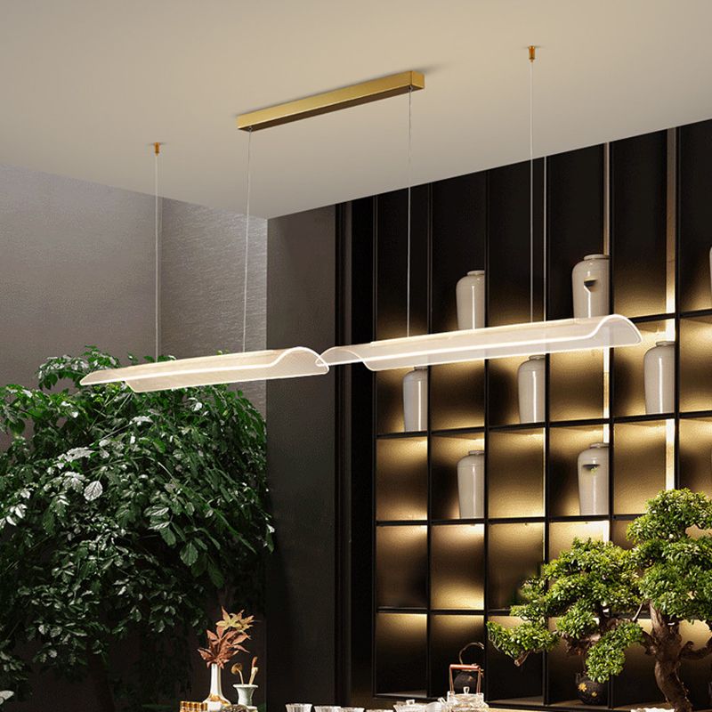 Modern LED Island Lighting Fixture Creative Acrylic Pendant Light for Dining Room