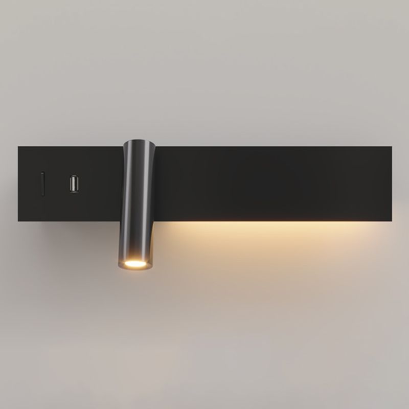Lámparas de pared LED rectangulares ajustables lámparas de aplanque de metal de estilo moderno