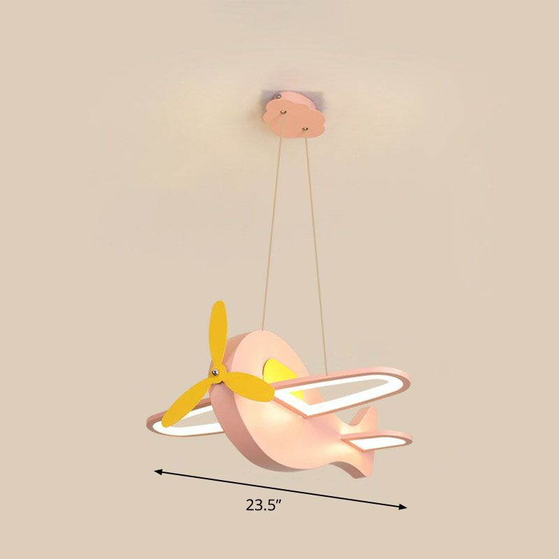 Lustre en forme d'avion Light Light Light Kids Style Acrylique chambre LED Light