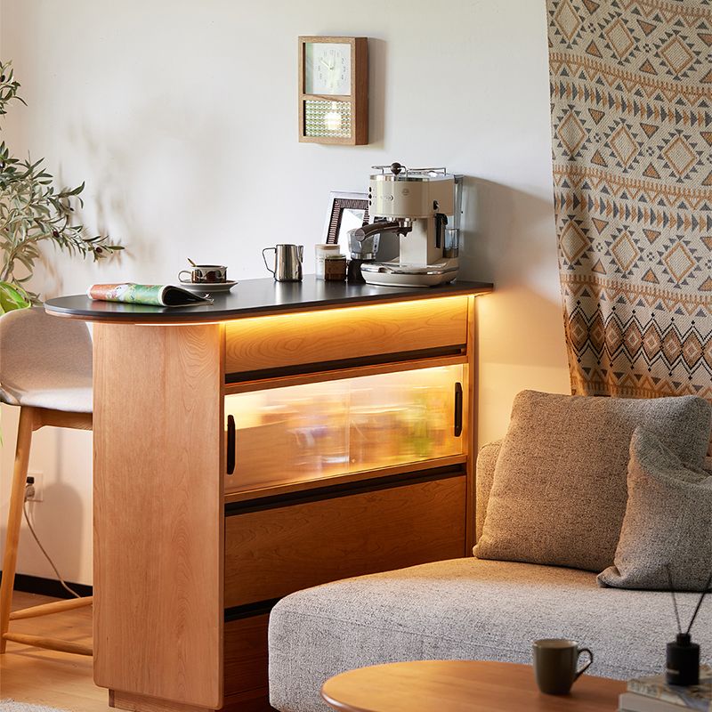 Stone Top Bar Dining Table Free Form Bar Table with Storage Base