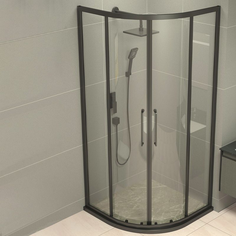 Transparent Shower Bath Door Curved Shower Doors Double Sliding