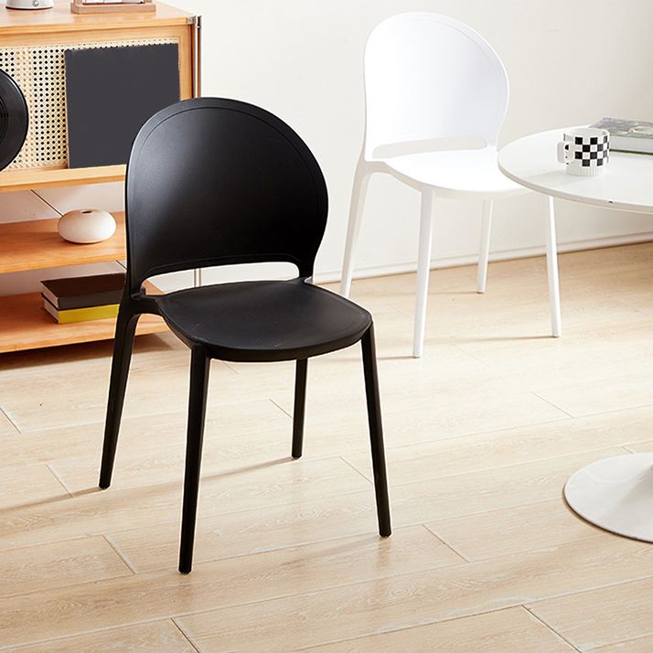 Contemporary Dining Room Dining Chair Plastic Stacking Side Chair