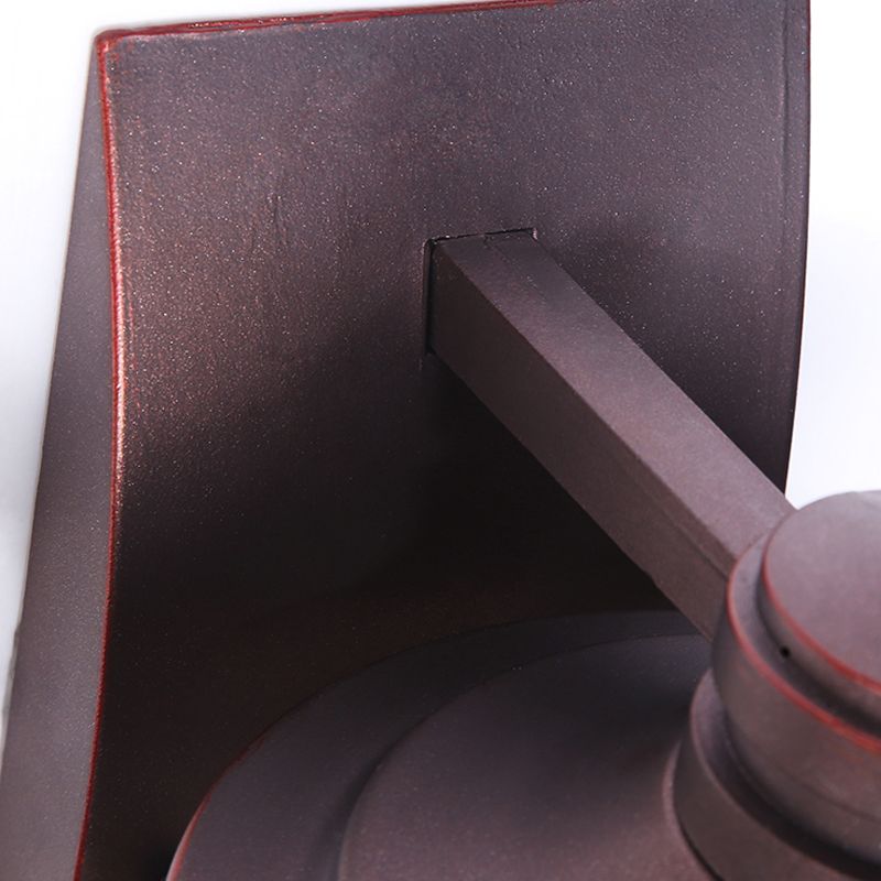 Half Cylinder Shape Glass Wall Lighting Industrial 1 Light Wall Mounted Light in Brown