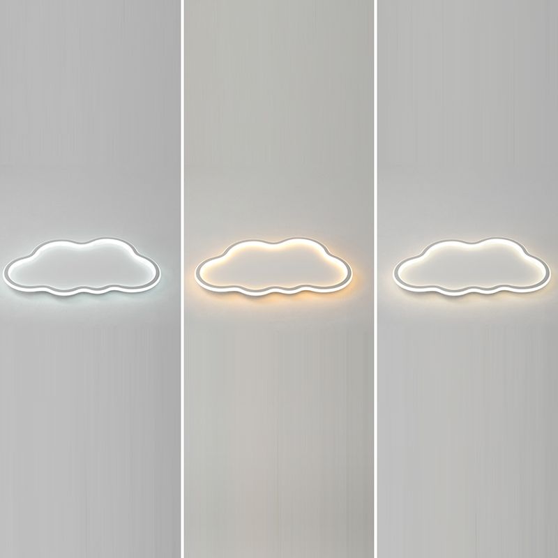 Nordic Cloud Flush Ceiling Light Metal LED Bedroom Ceiling Mounted Light
