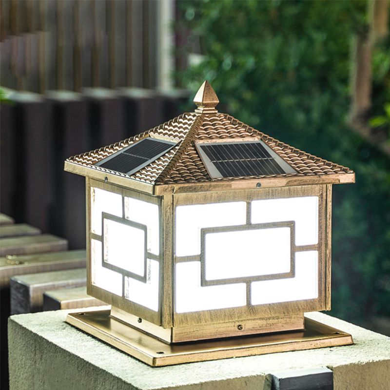 Modern LED Pillar Light Creative Solar Lighting Fixture for Garden