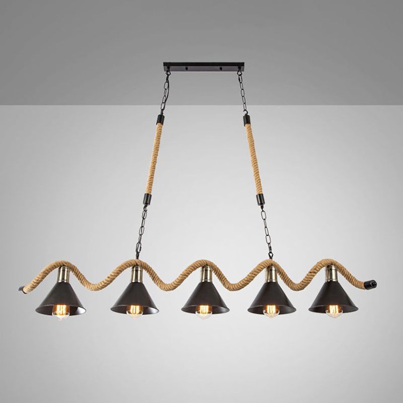 Luz de colgante colgante colgante de cono de estilo industrial lámparas colgantes de metal