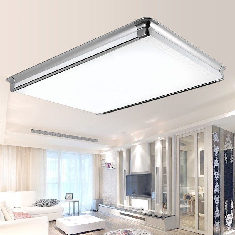 Rectangular Flush Ceiling Light Simplicity Acrylic 16.5"/24.5"/25.5" Wide LED Living Room Flushmount Lighting