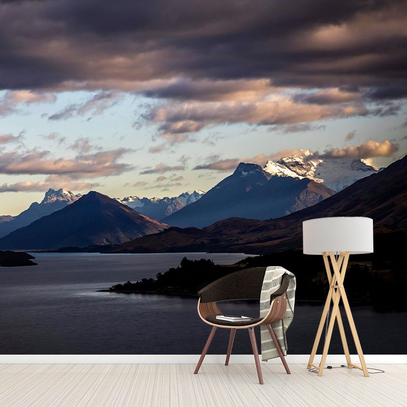 Mountain Wall Mural Horizontal Photography Eco-friendly Wall Covering for Wall Decor