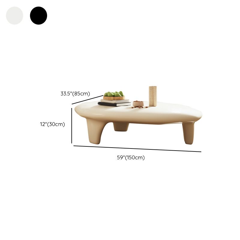 3 Legs Irregular Coffee Table Modern 11.8-In High 1 Single Cocktail Table