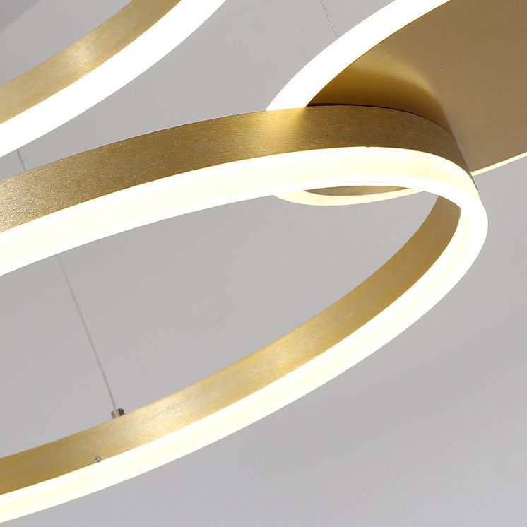 Circles Hanging Pendant Light Minimalistic Living Room LED Chandelier Pendant Light