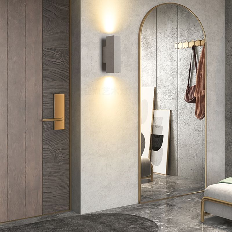 Contemporary Cement Wall Sconces Lighting Minimalist Wall Washer for Outdoor