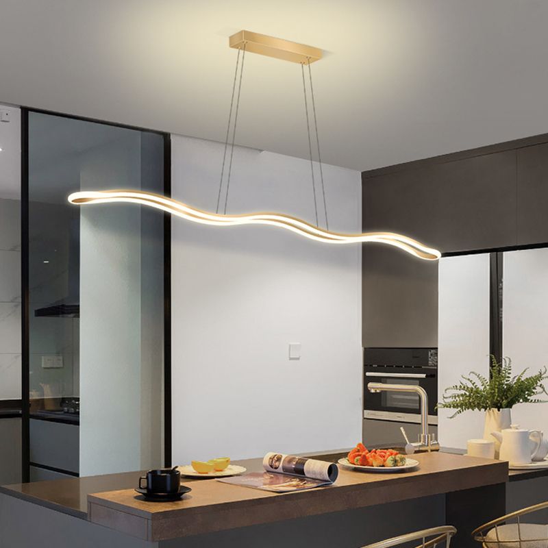 Nordic Characteristic Simple Modern Style LED Island Chandelier Light for Dining Room