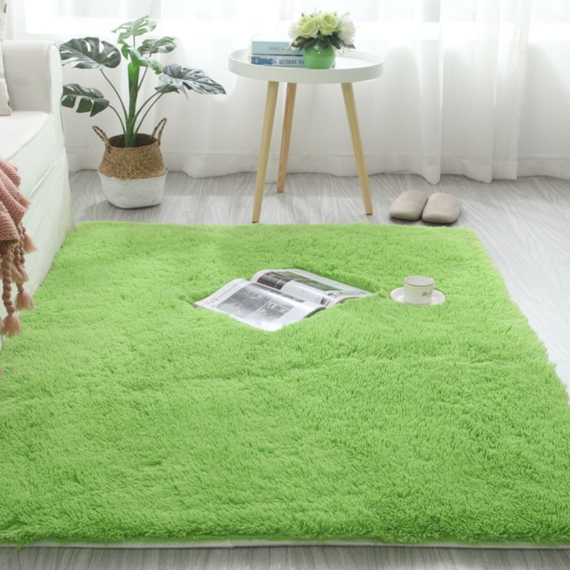 Soft Plain Rug Multicolor Nordic Style Carpet Polypropylene Washable Non-Slip Pet Friendly Rug for Home