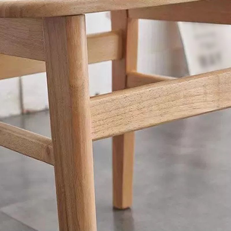 Modern Kitchen Opening Back Dining Side Chair Khaki Wood Dining Side Chair