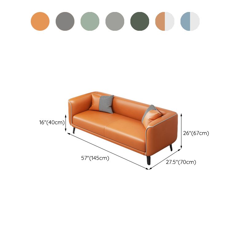 Modern Square Arm Standard Sofa Metal Legs Settee for Living Room