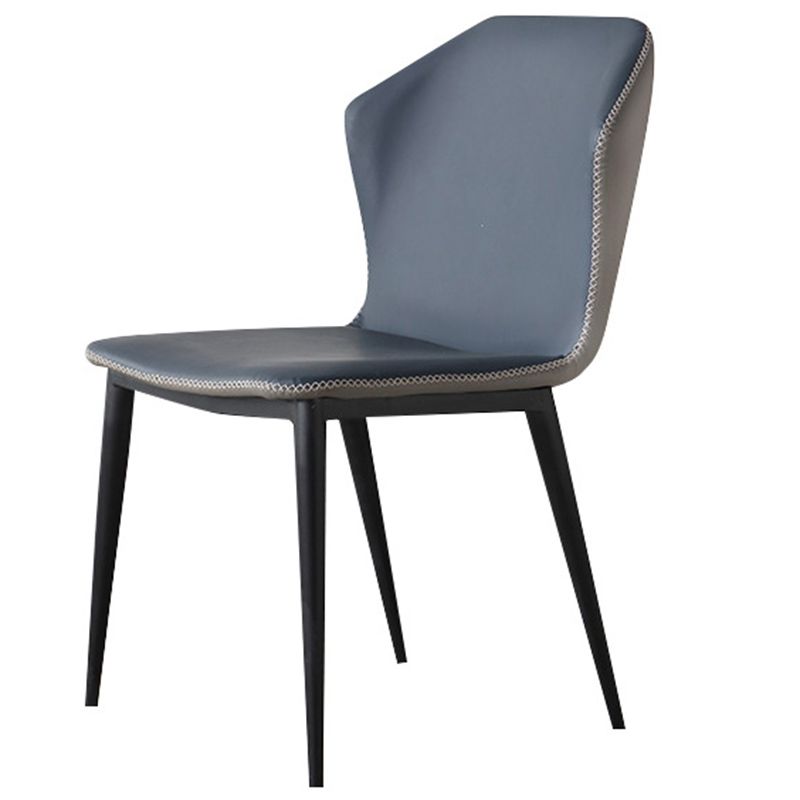 Contemporary Style Polyurethane Wingback Dining Chair 19" Wide for Home