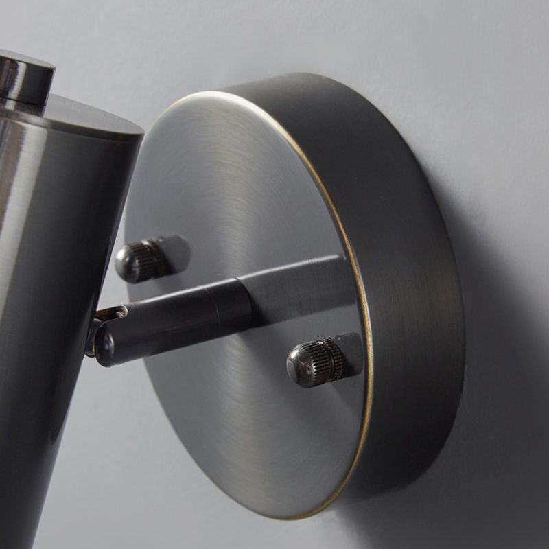 1-Light Cylinder Wall Sconce Lighting Modern Metal Wall Sconces