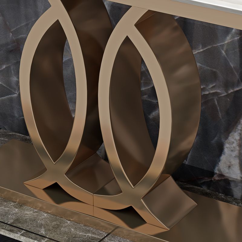 Glam Console Accent Table Stainless Steel Console Sofa Table