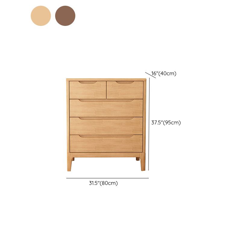 Modern Storage Chest Dresser Solid Wood Dresser with 5/6/7 Drawers