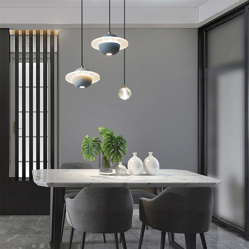 Modern Style Spherical Shape Pendant Lighting Cement Pendant Light for Bedroom