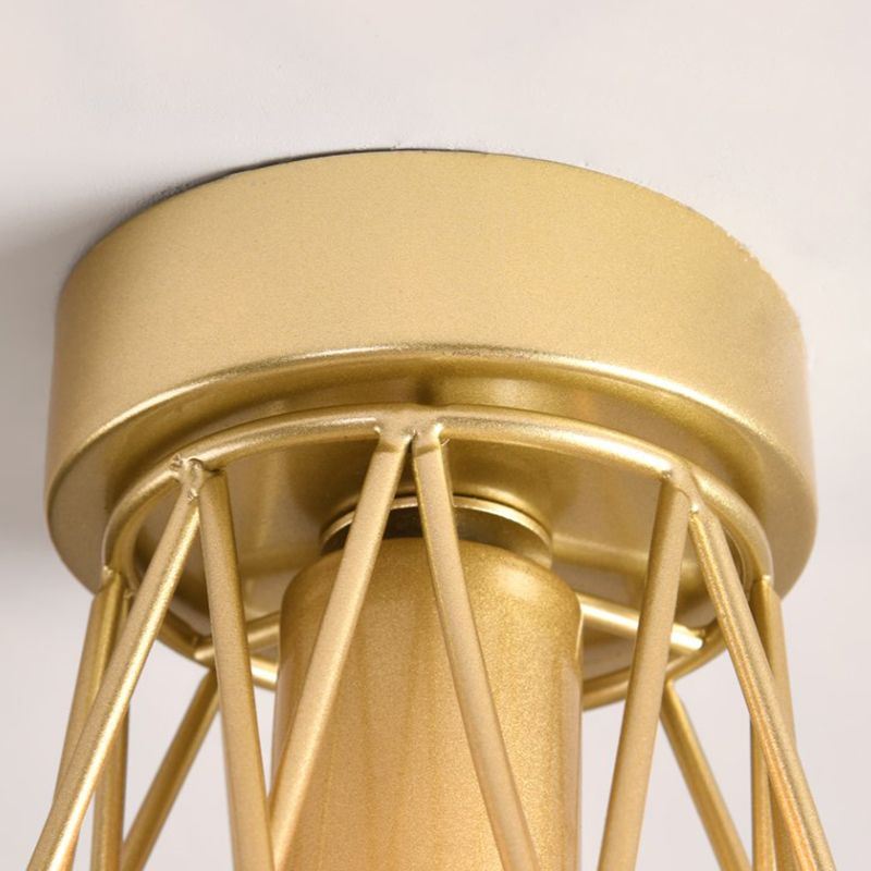 Metallische Kronen-Unterputzbeleuchtung, moderne 1-flammige Kinder-Deckenleuchte in Schwarz/Gold/Weiß