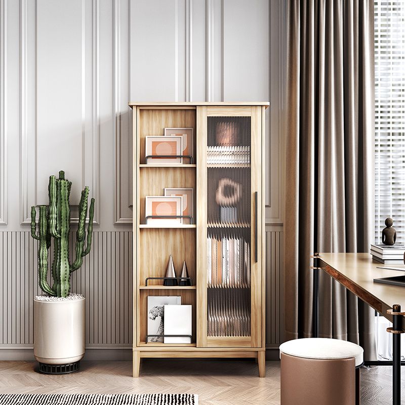 Glam Antique Finish Shelf Bookcase Standard Book Shelf with Shelves