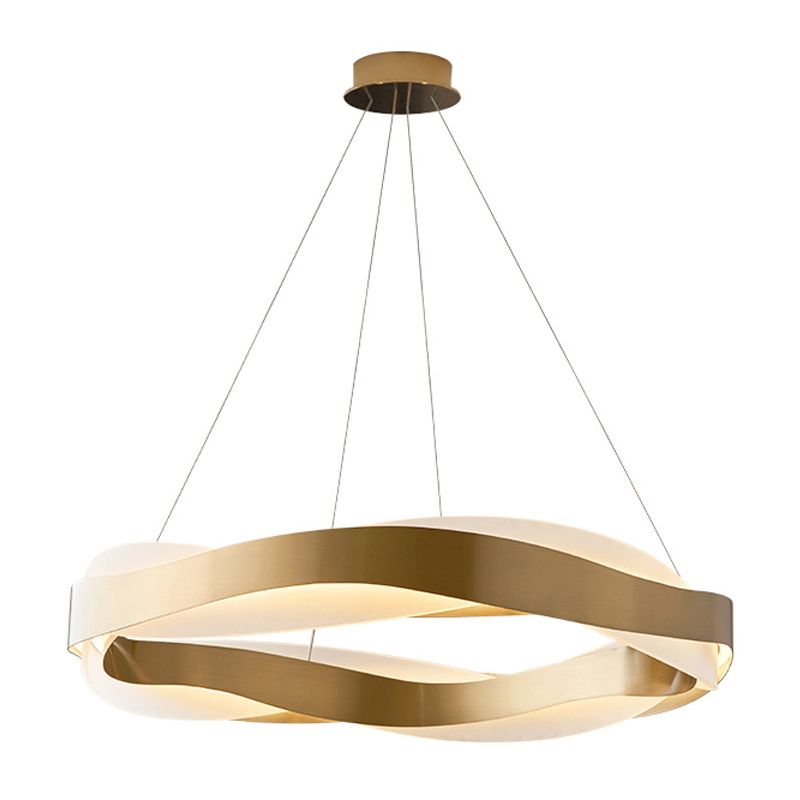 Gold Stainless Steel Hanging Pendant Lights Contemporary Hanging Lamps for Living Room