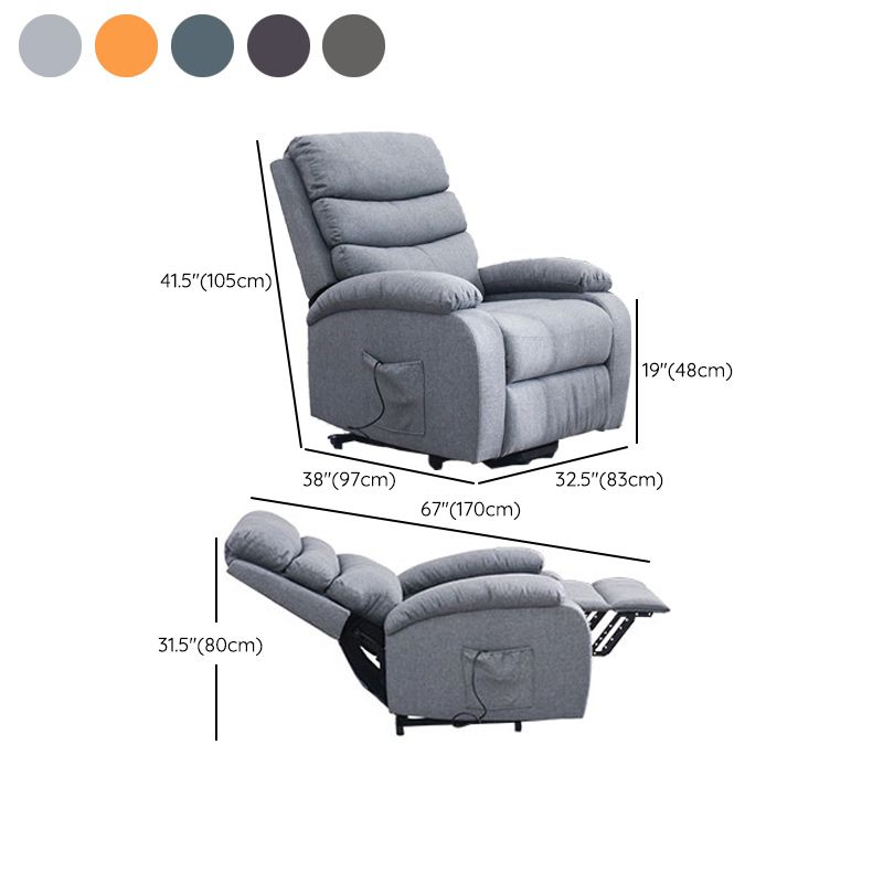 Modern 38.18" Wide Lift Assist Recliner Cotton Recliner Chair