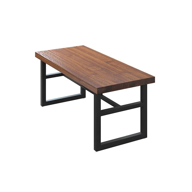 Industrial Rectangle Dining Table Wooden Table with Metal Base for Home Use
