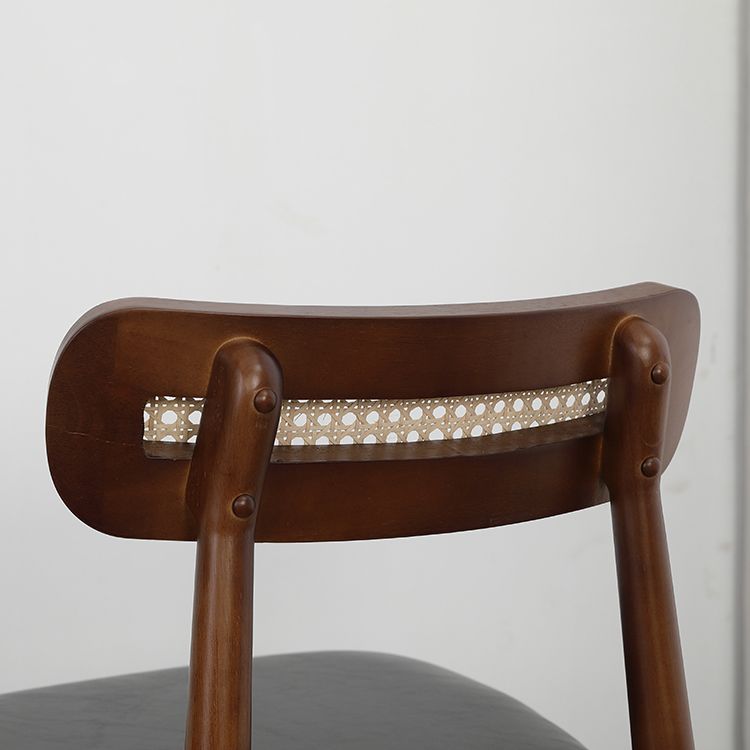 Silla lateral de madera tradicional para comedor, cocina, silla con respaldo abierto
