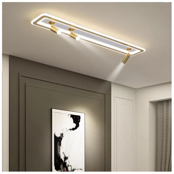 Luz de techo LED lineal de metal moderno luces de vía de la sala de estar para sala de estar para sala de estar