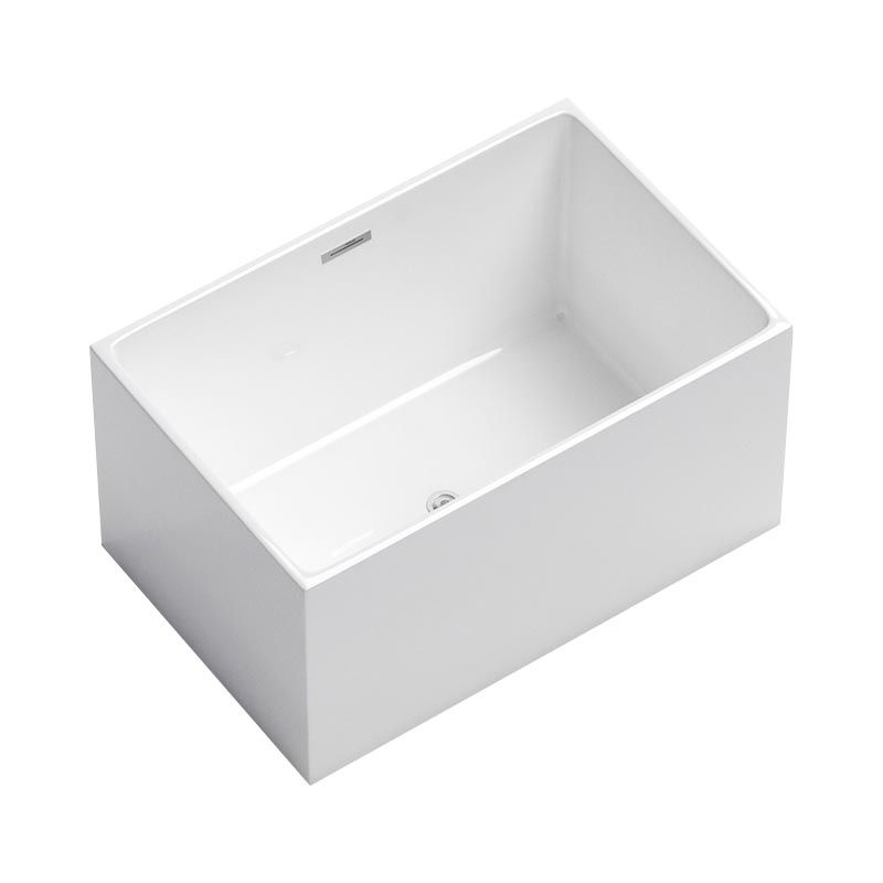 Modern Acrylic Alcove Bathtub 23.6" H Rectangular Bath Tub for Home