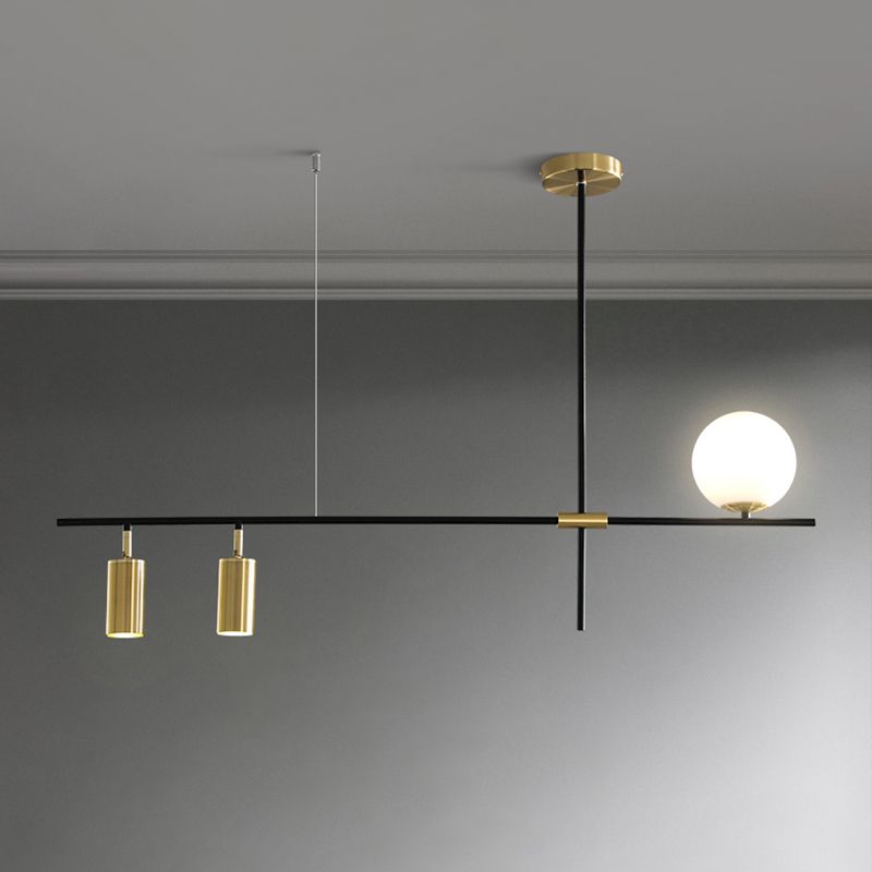 Luces de isla de forma lineal iluminación de isla de metal de estilo moderno