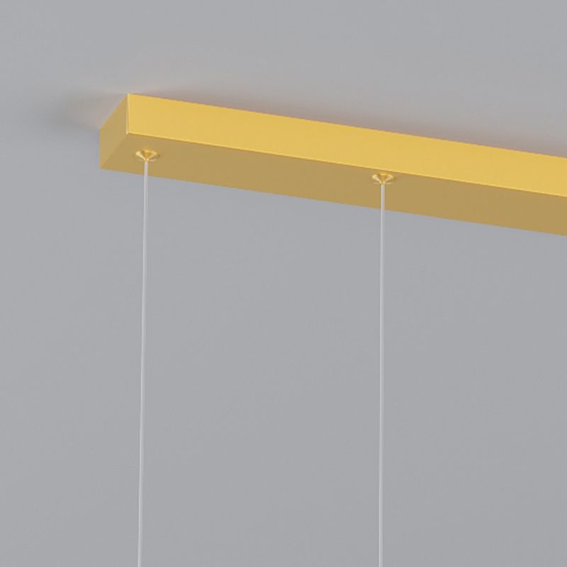 Moderne lineare Insel Kronleuchter Multi-Head Restaurant Anhänger Beleuchtungskarten