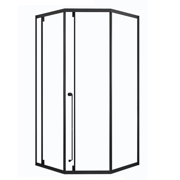 Framed Single Sliding Corner Shower Enclosure with Single Door Handles