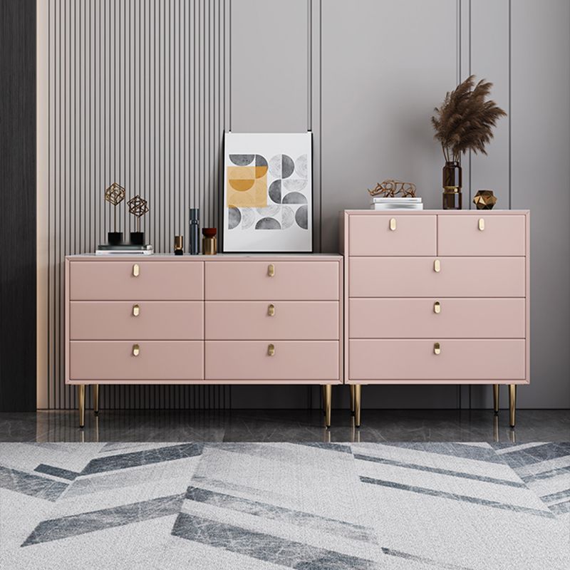 Stone Dresser Classic Glam Storage Chest Dresser with 6/5 Drawers