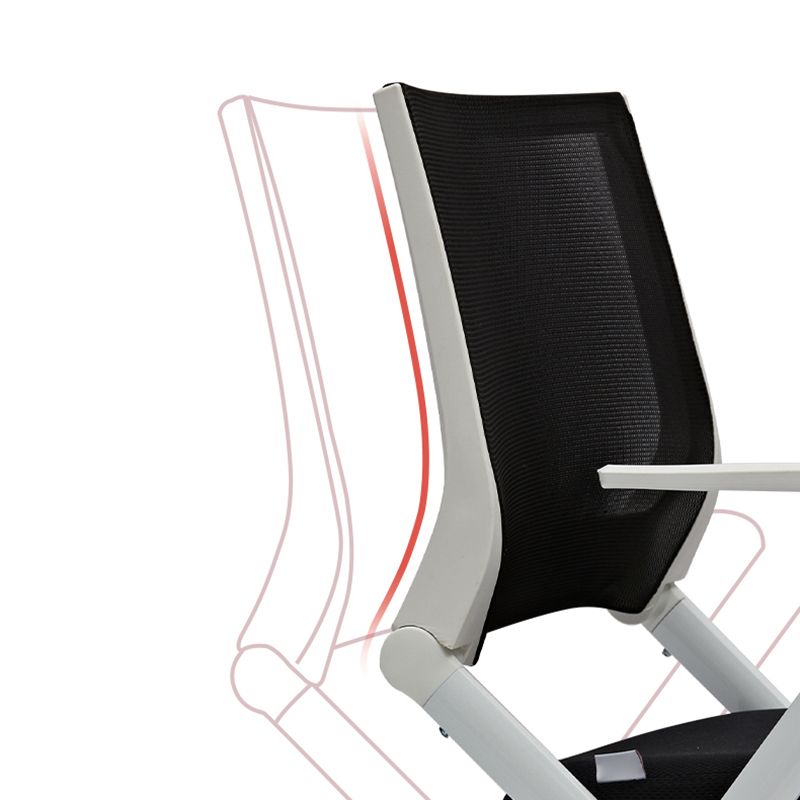 Fixed Arms Office Chair Modern Desk Chair with Wheels for Office