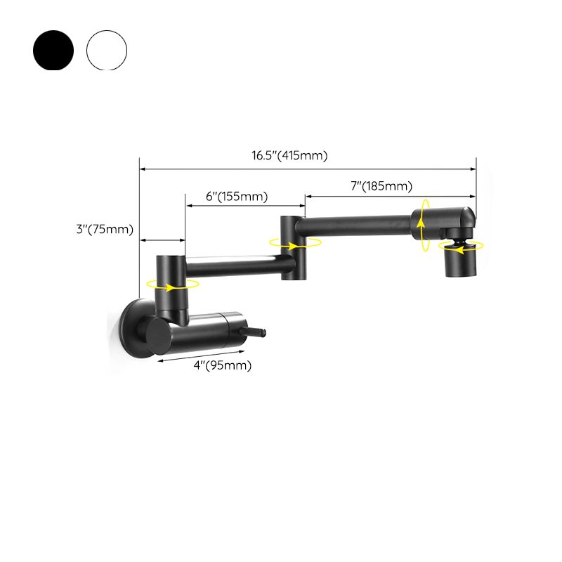 Contemporary Single Handle Kitchen Faucet Wall Mounted Faucet