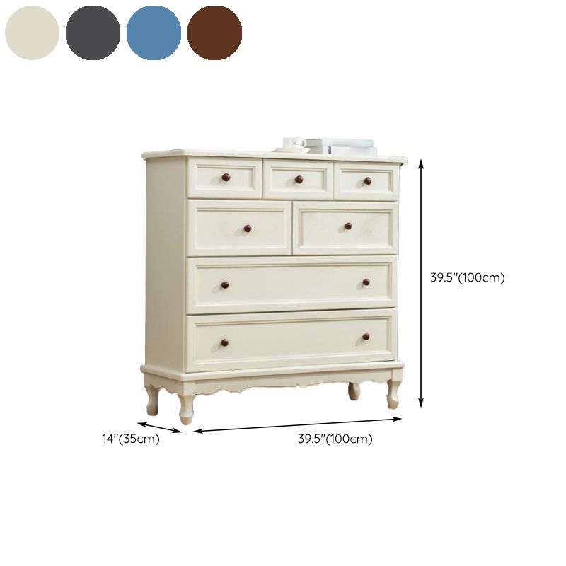 Nautical Solid Wood Storage Chest Bedroom Chest with Drawers