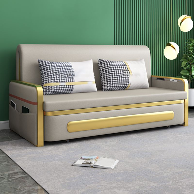 Pillow Included Sofa Futon Cushion Back Foldable Futon Sofa Bed with Storage