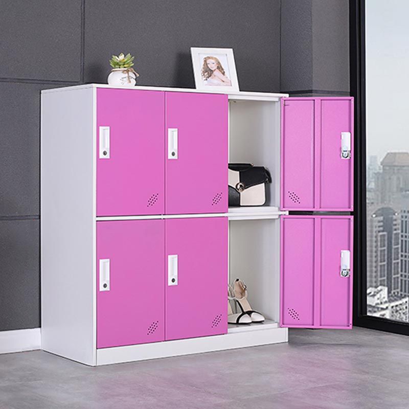 Non-Hanging Armoire Contemporary Metal Storage Cabinet for Home