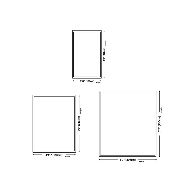 Light Brown Simple Rug Polyester Line Rug Stain Resistant Rug for Living Room