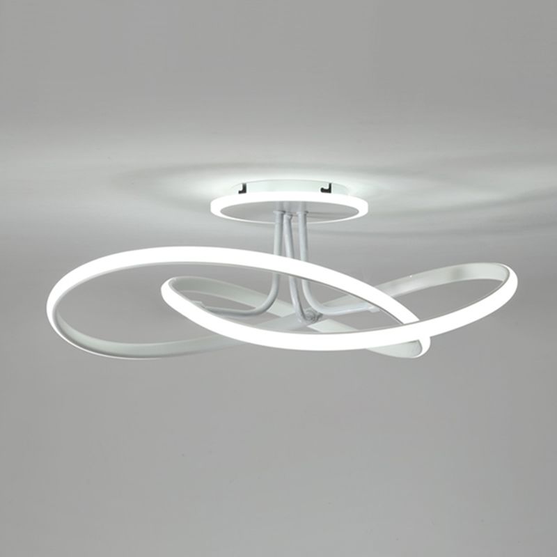 Modern LED Ceiling Light Strip Shape Ceiling Mount Lamp with Acrylic Shade for Bedroom