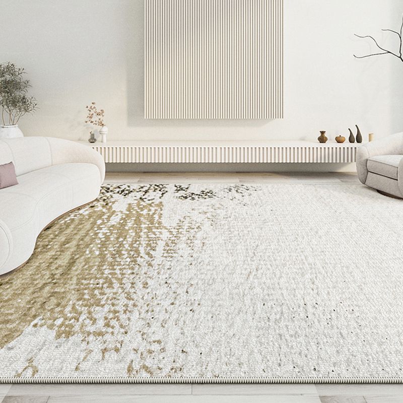 Tapis graphique en polyester en or léger tapis de support non glissant pour le salon