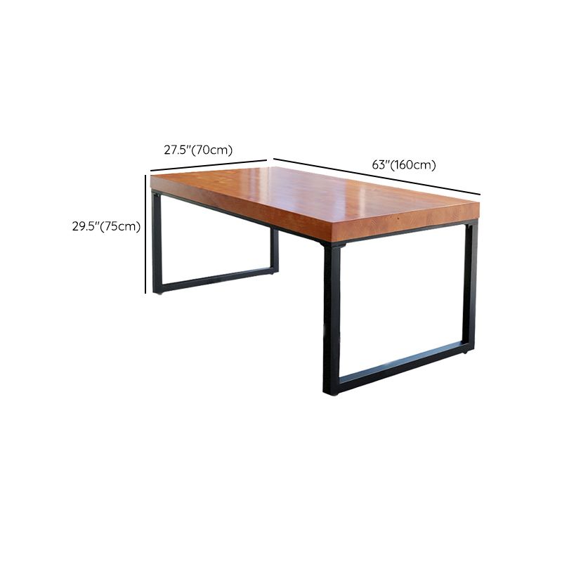 Industrial 1/2/5 Pieces Furniture Solid Wood Rectangle Dining Room Set in Brown