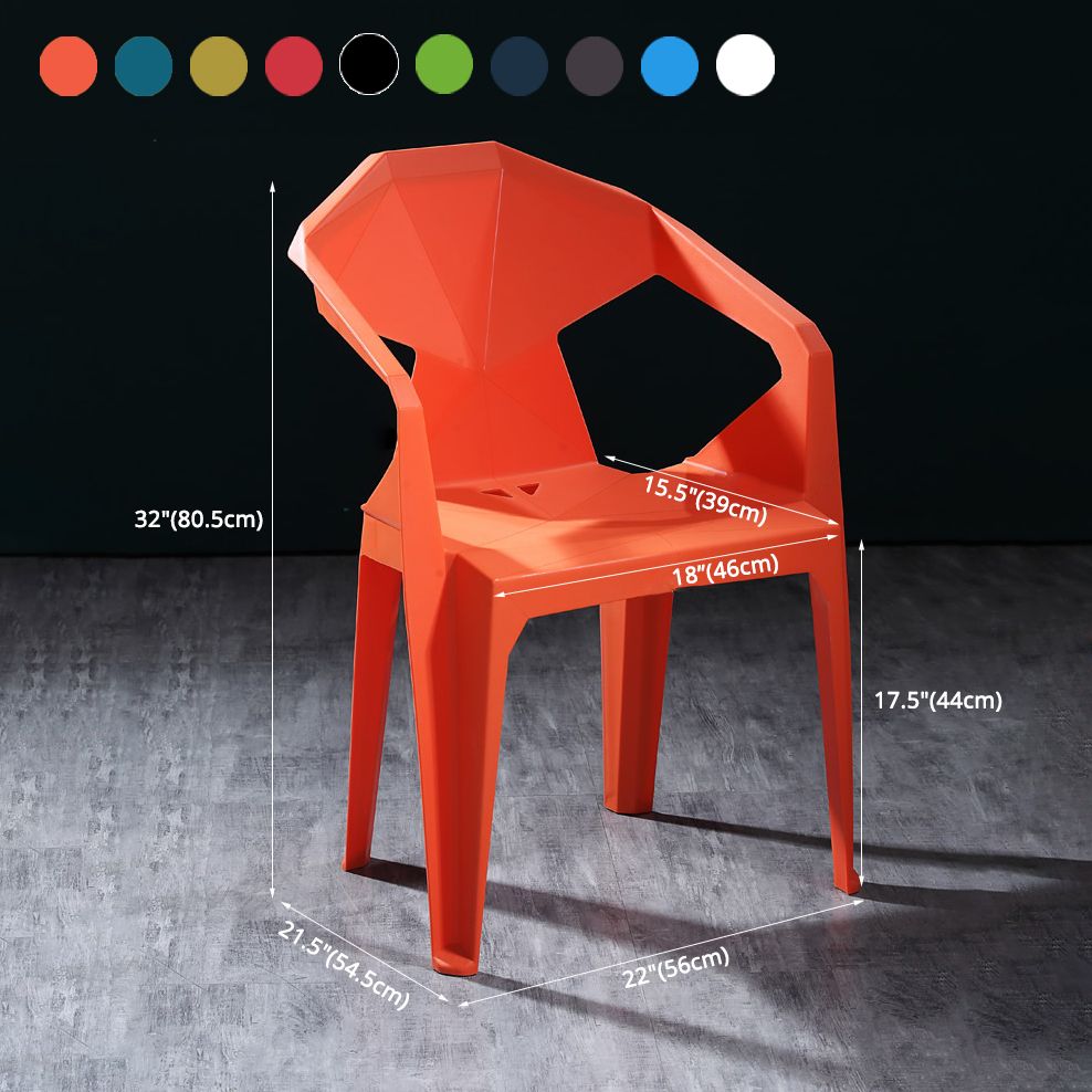 Chaises de restauration en plastique de style moderne chaises latérales empilables pour la cuisine