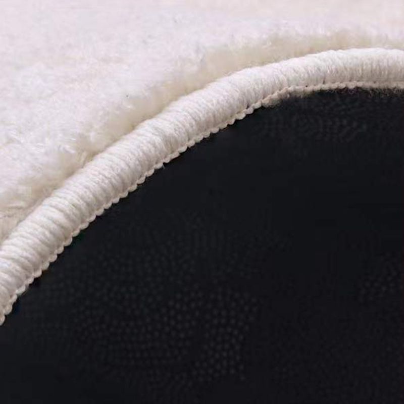 Beige Simple Rug Polyester Graphic Area Rug Non-Slip Backing Rug for Home Decor