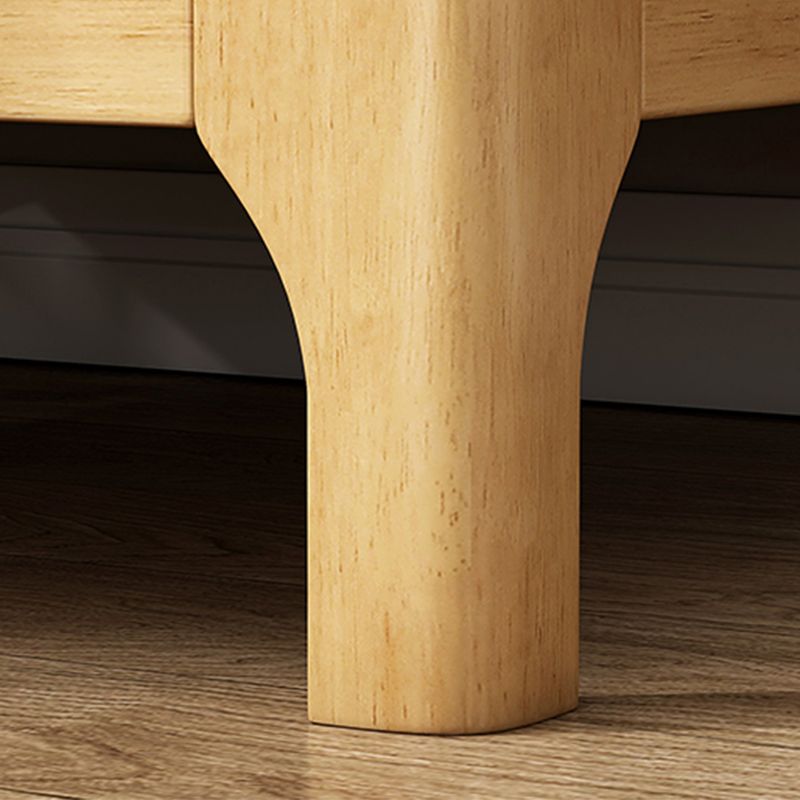 20 Inch H Nightstand 2-Drawer Storage Solid Wood Legs Included Night Table